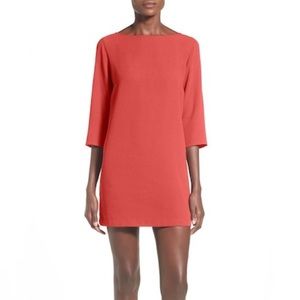 Leith Boatneck Crepe Shift Dress